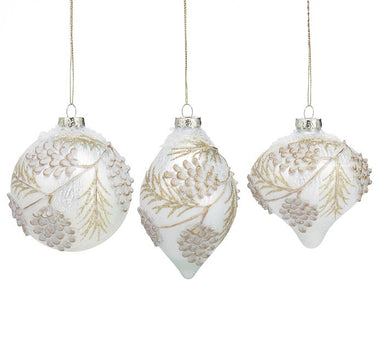 RAISED PINECONES WITH GOLD ORNAMENT - Michigan Southern Charm