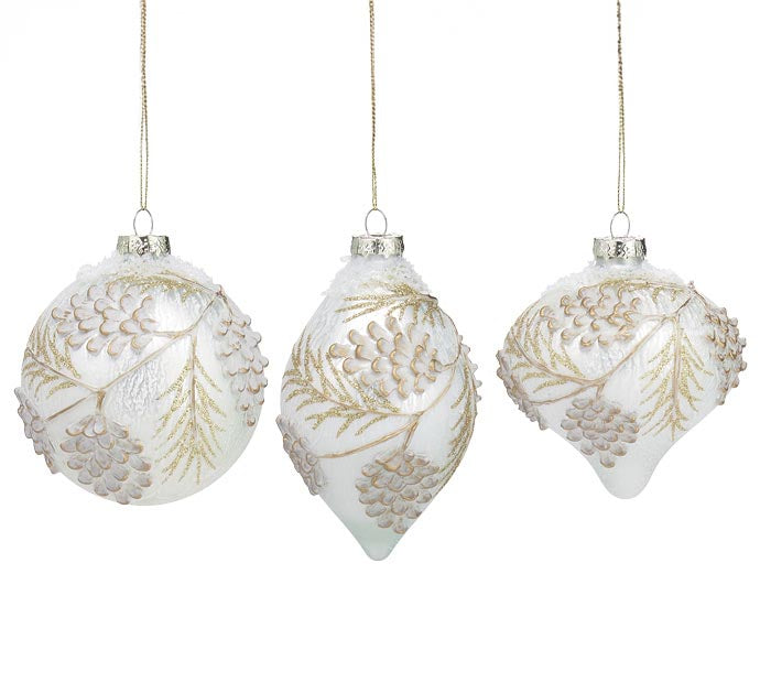 RAISED PINECONES WITH GOLD ORNAMENT - Michigan Southern Charm