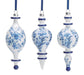 ORNAMENT WHITE WITH BLUE FLORAL - Michigan Southern Charm
