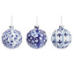 GLASS ORNAMENT BLUE AND WHITE - Michigan Southern Charm
