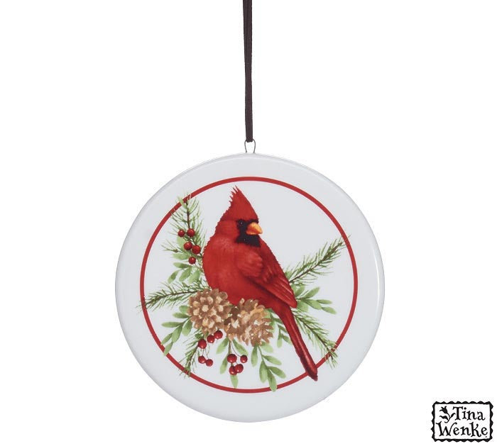 CHRISTMAS CARDINAL MESSAGE ORNAMENT