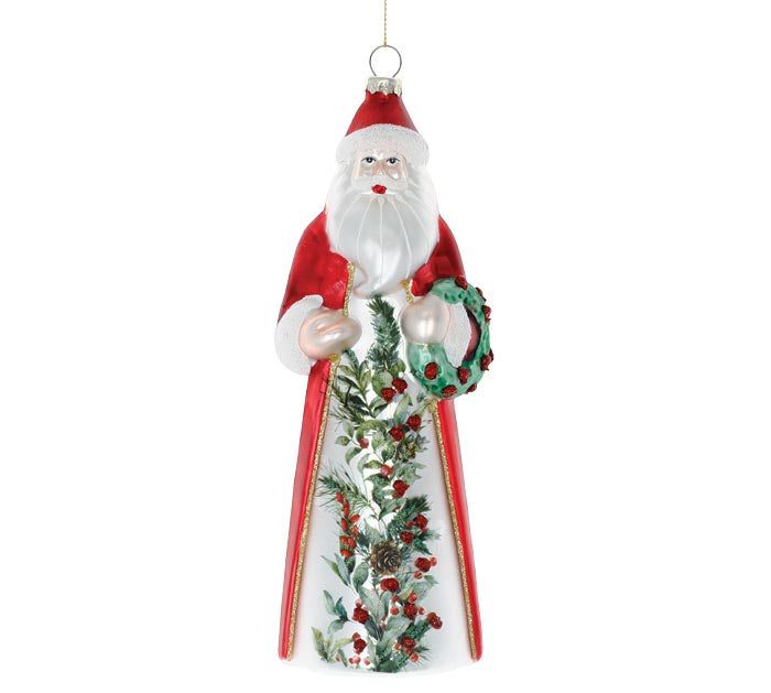 ORNAMENT GLASS SANTA FULL BODY SHAPE