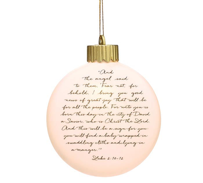 LED LIGHTED HOLY FAMILY PORCELAIN ORNAMENT