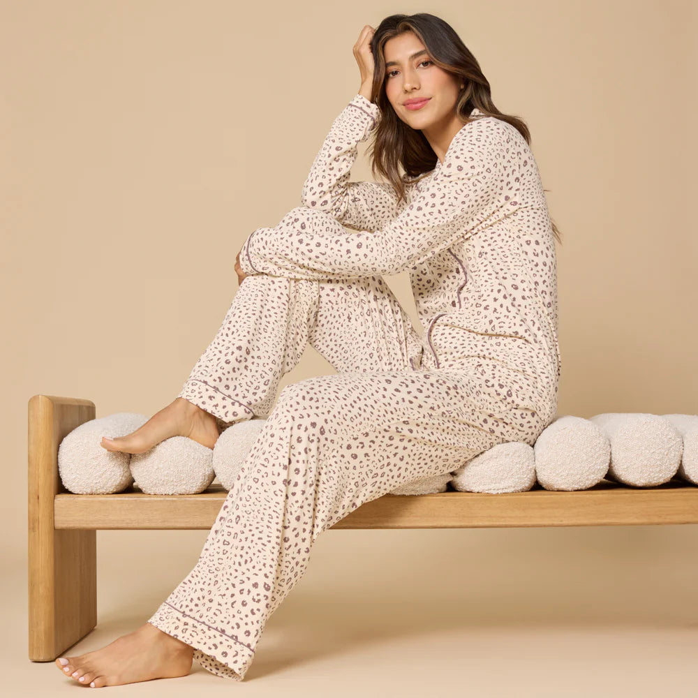 Aria Slim Notch Collar PJ Set