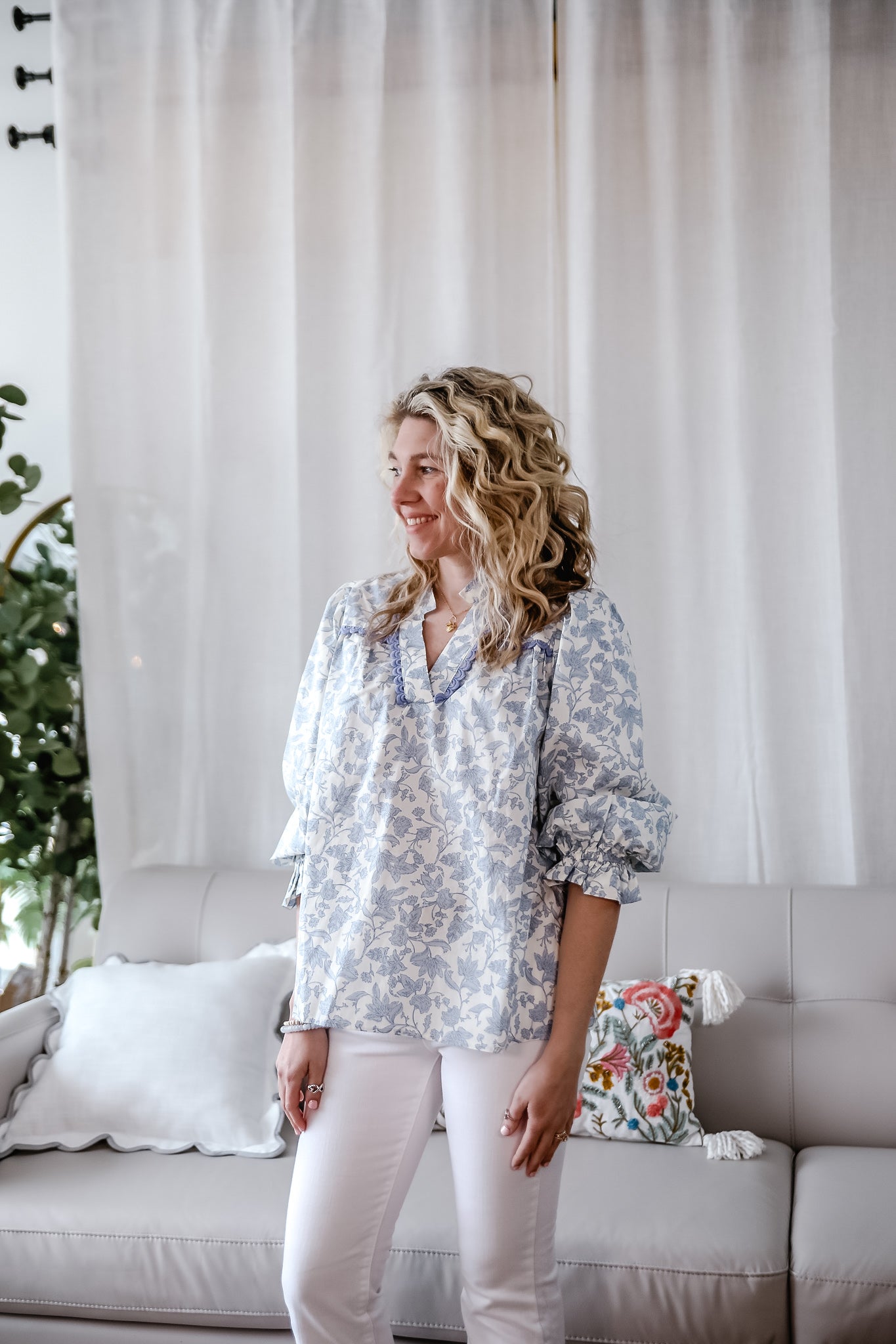 Reese Scalloped Top - Michigan Southern Charm