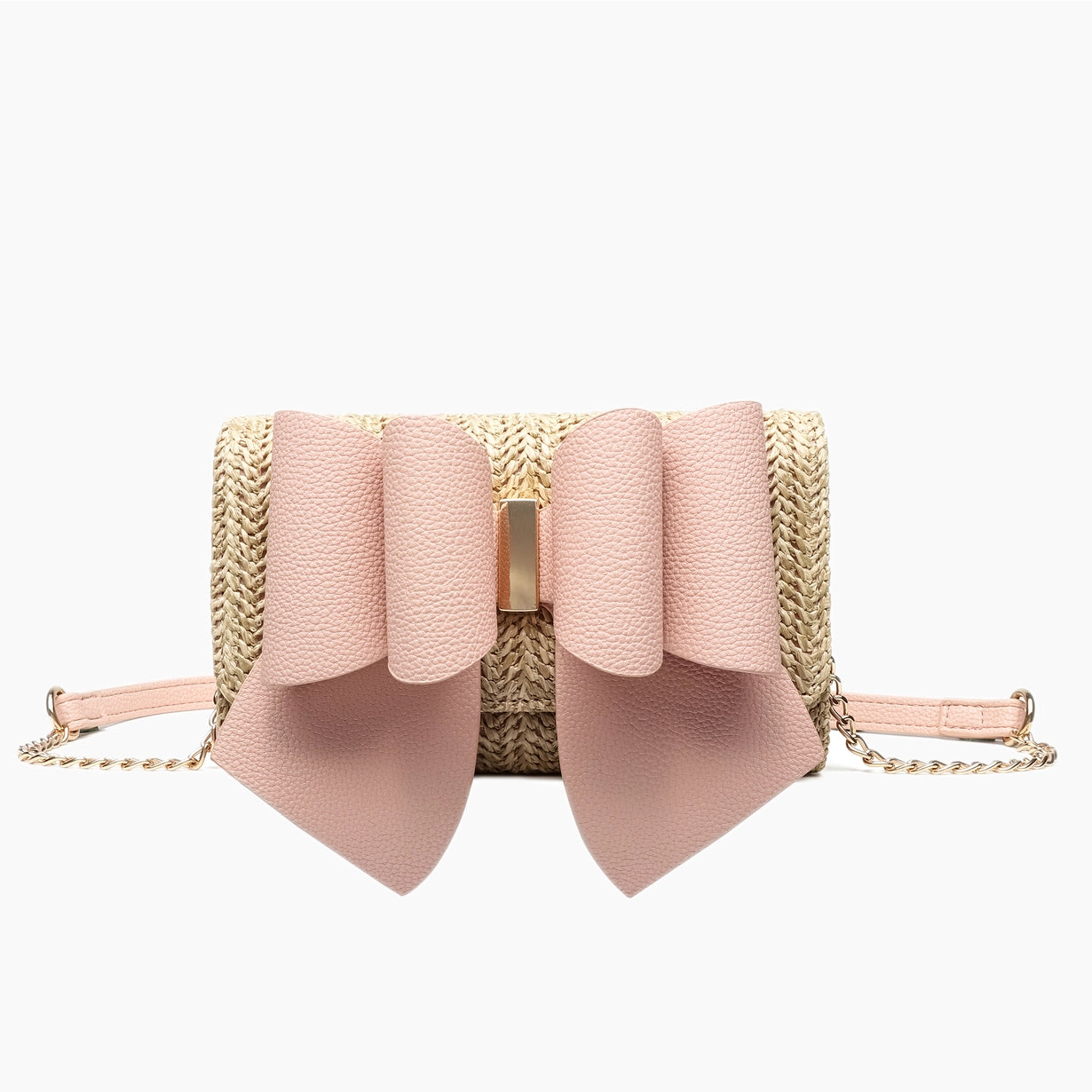 Bonnie Straw Wallet Crossbody Purse Blush