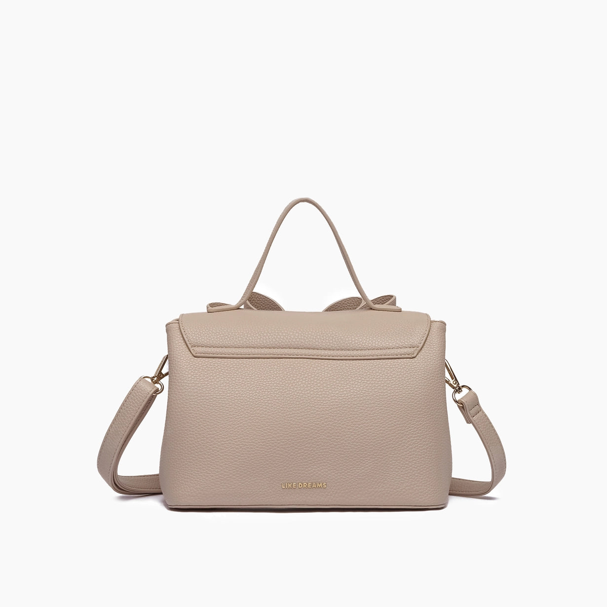 Eva Double Bow Crossbody Beige