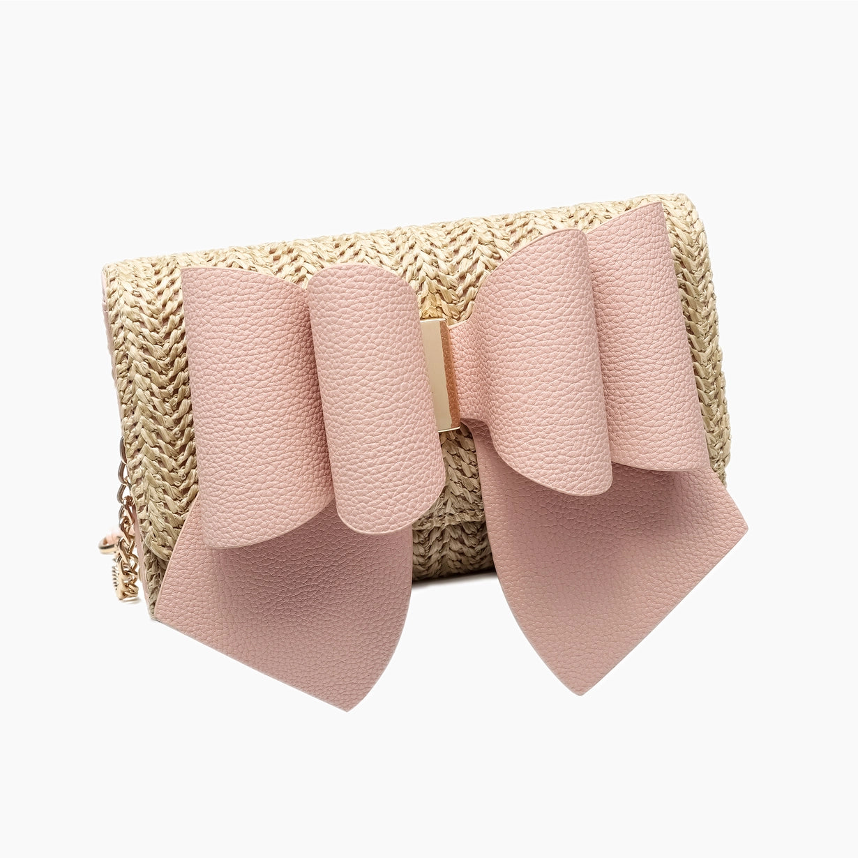 Bonnie Straw Wallet Crossbody Purse Blush