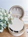 Round Travel Jewelry Box - Michigan Southern Charm