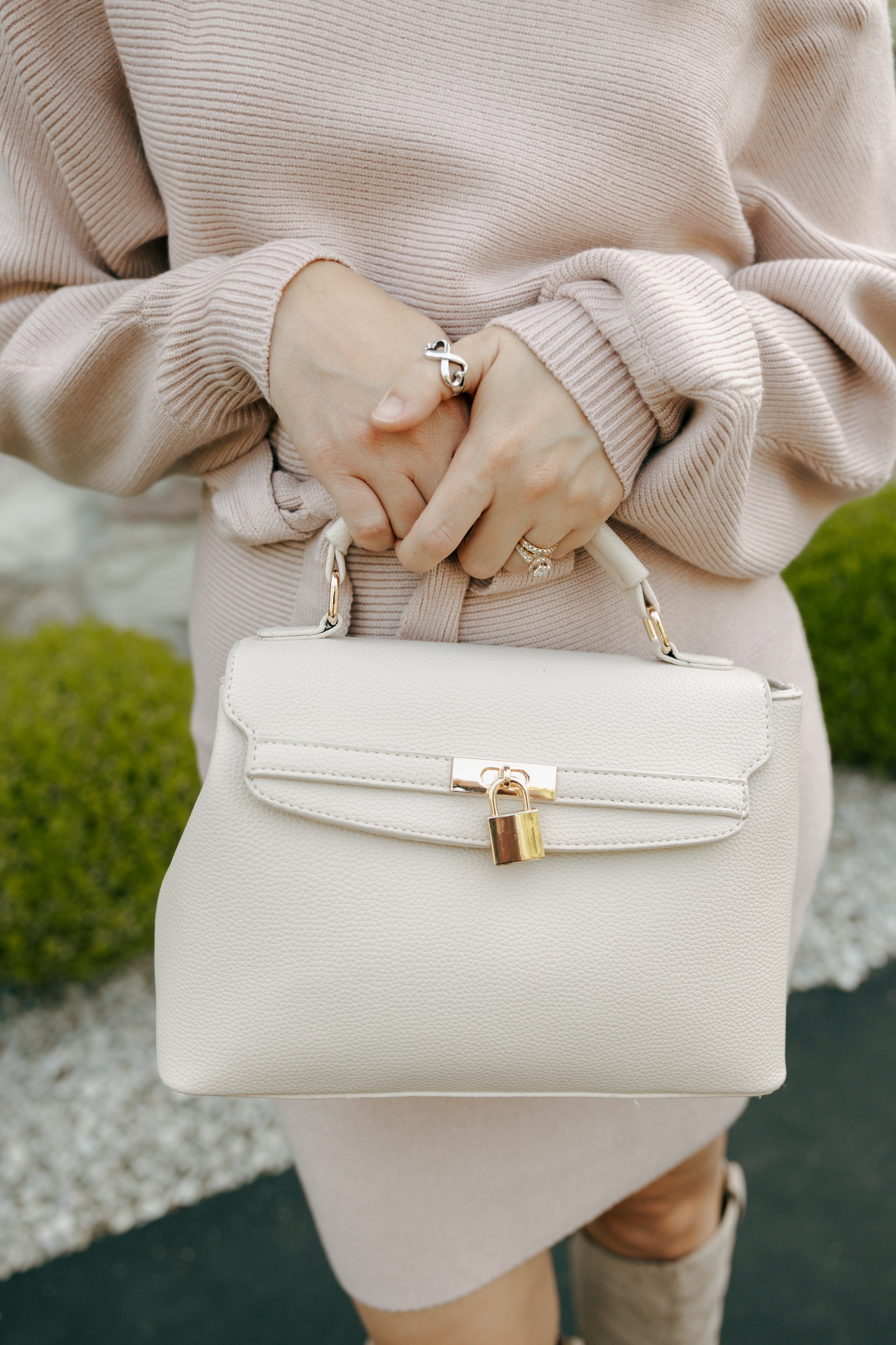 Bella Nude Mini Crossbody Bag