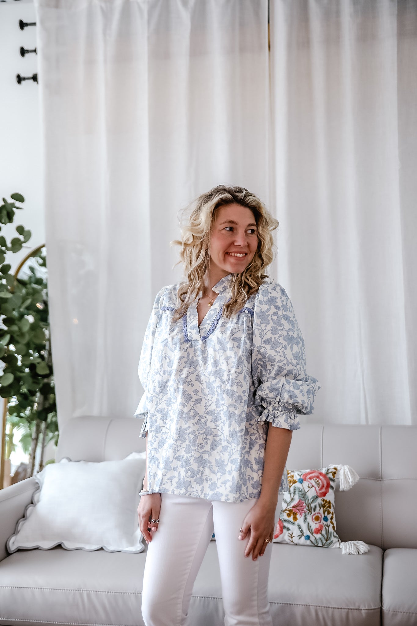 Reese Scalloped Top - Michigan Southern Charm