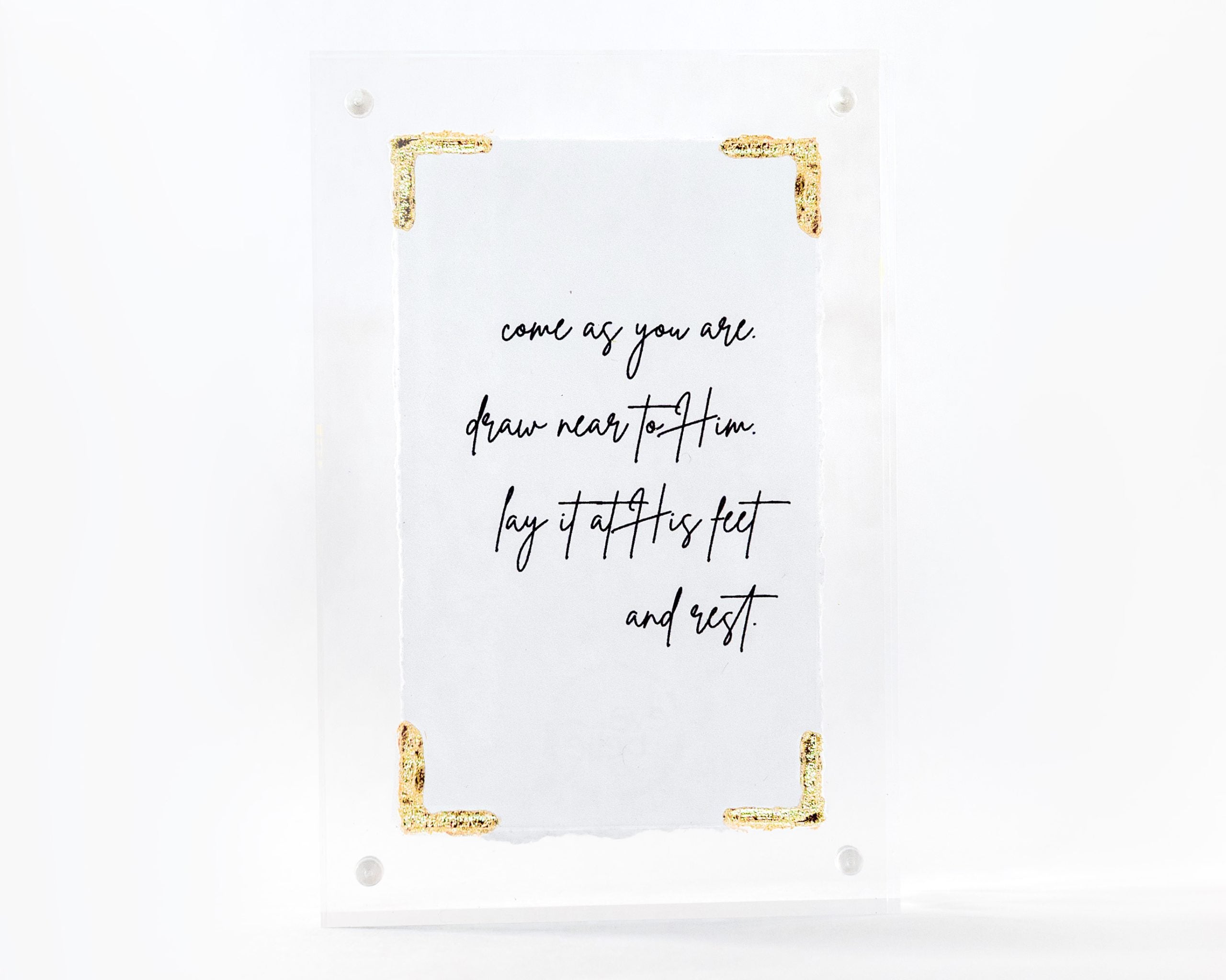 Lay It At His Feet And Rest Acrylic Frame