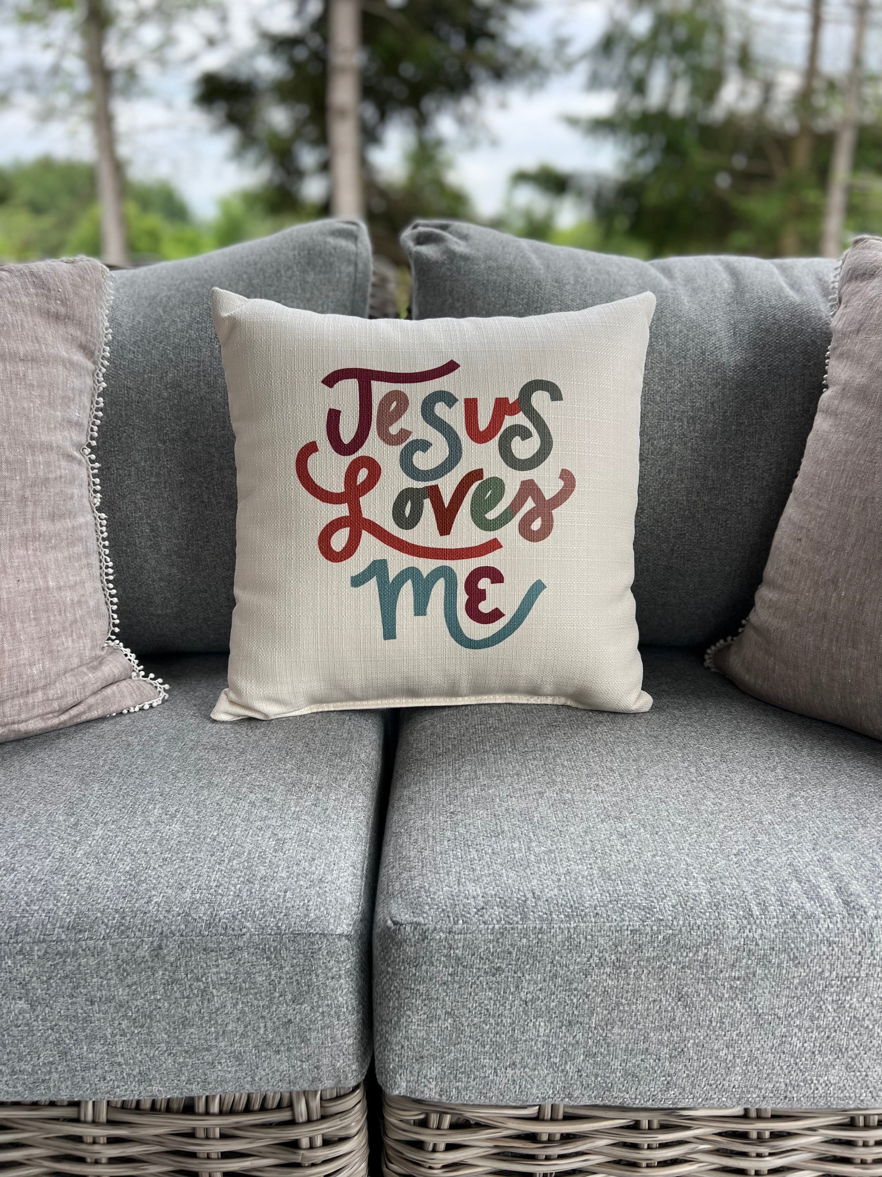 JESUS LOVES ME PILLOW