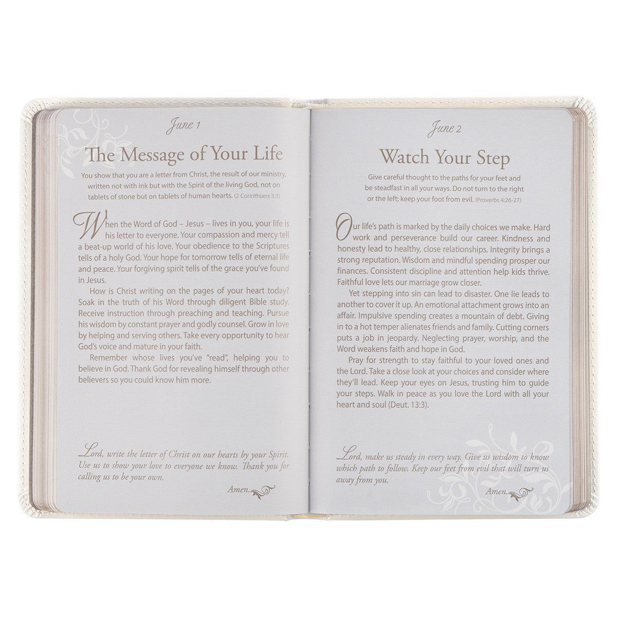 Mr. & Mrs. 366 Devotions for Couples White Faux Leather Devotional