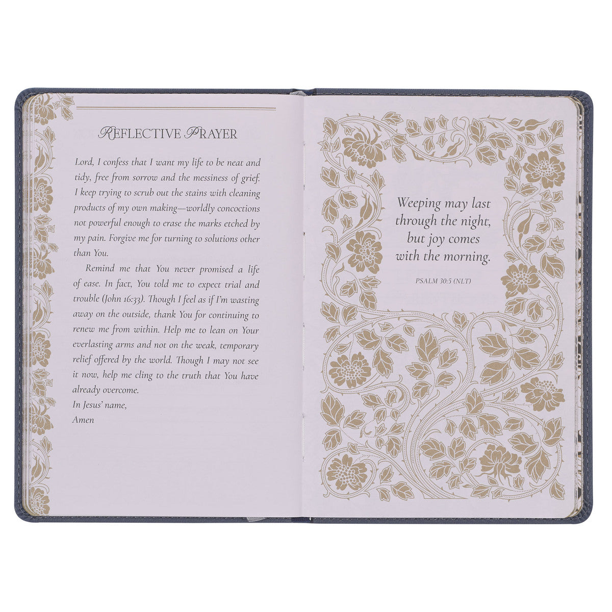 Letters to Grief Gray Faux Leather Gift Book