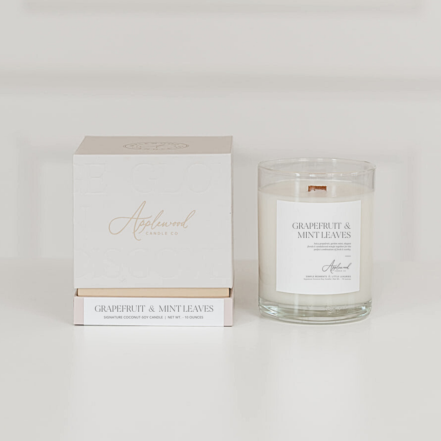 GRAPEFRUIT + MINT LEAVES | COCONUT-SOY CANDLE