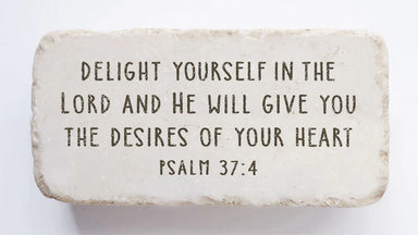 Psalm 37:4 Marble Stone - Michigan Southern Charm