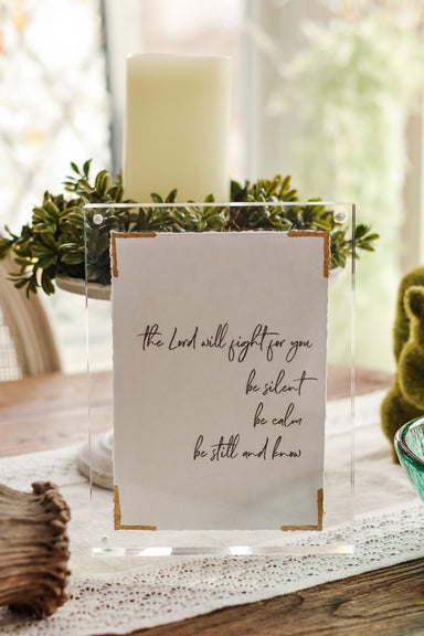 Be Still And Know Acrylic Frame - Michigan Southern Charm