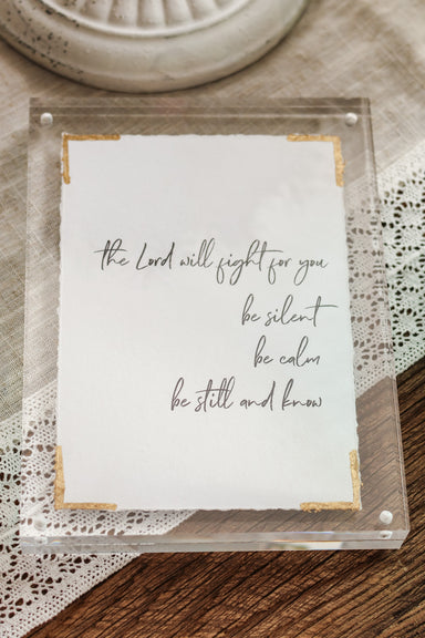 Be Still And Know Acrylic Frame - Michigan Southern Charm