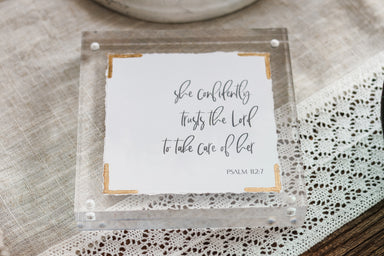 She Confidently Trust The Lord Acrylic Frame - Michigan Southern Charm