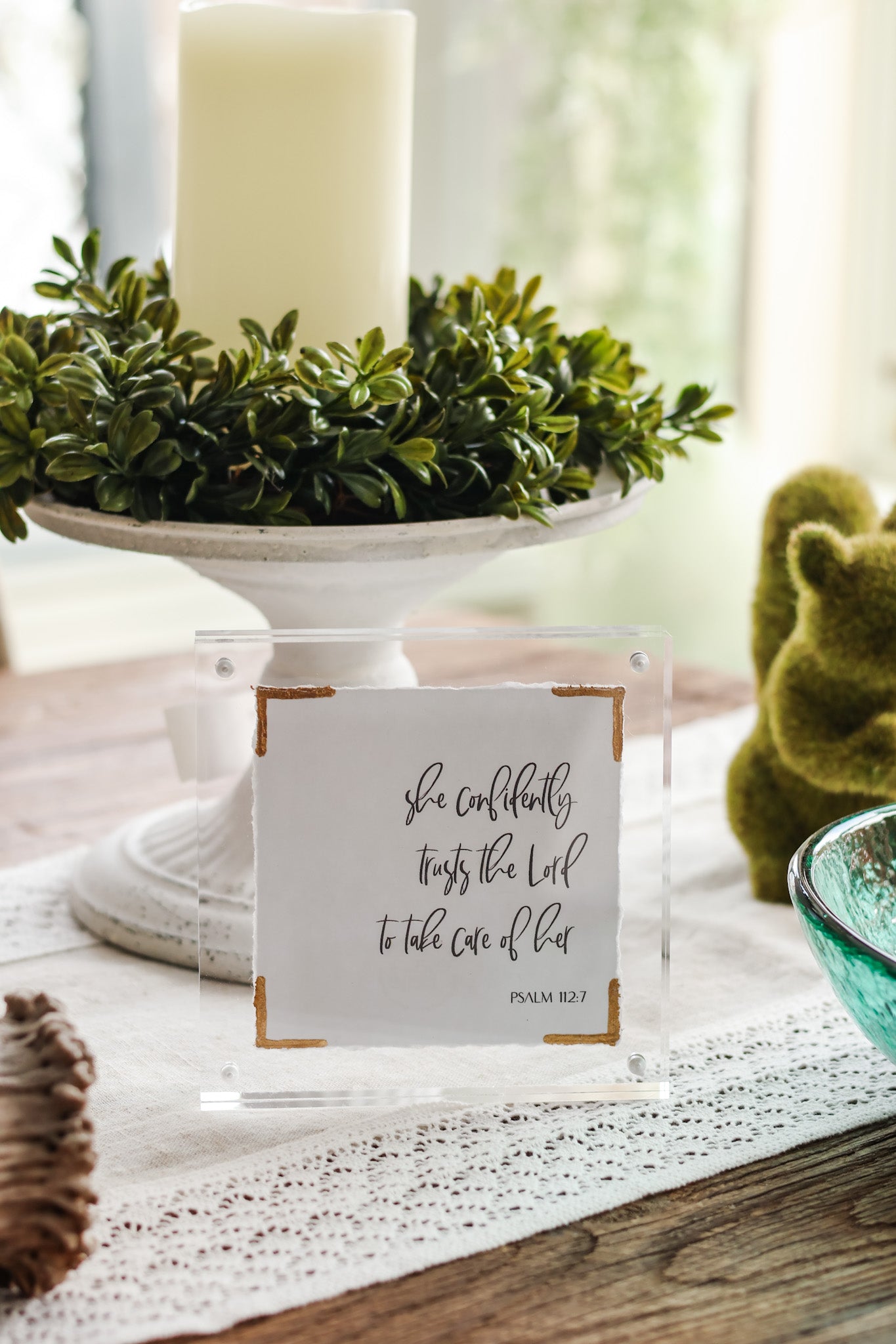 She Confidently Trust The Lord Acrylic Frame - Michigan Southern Charm