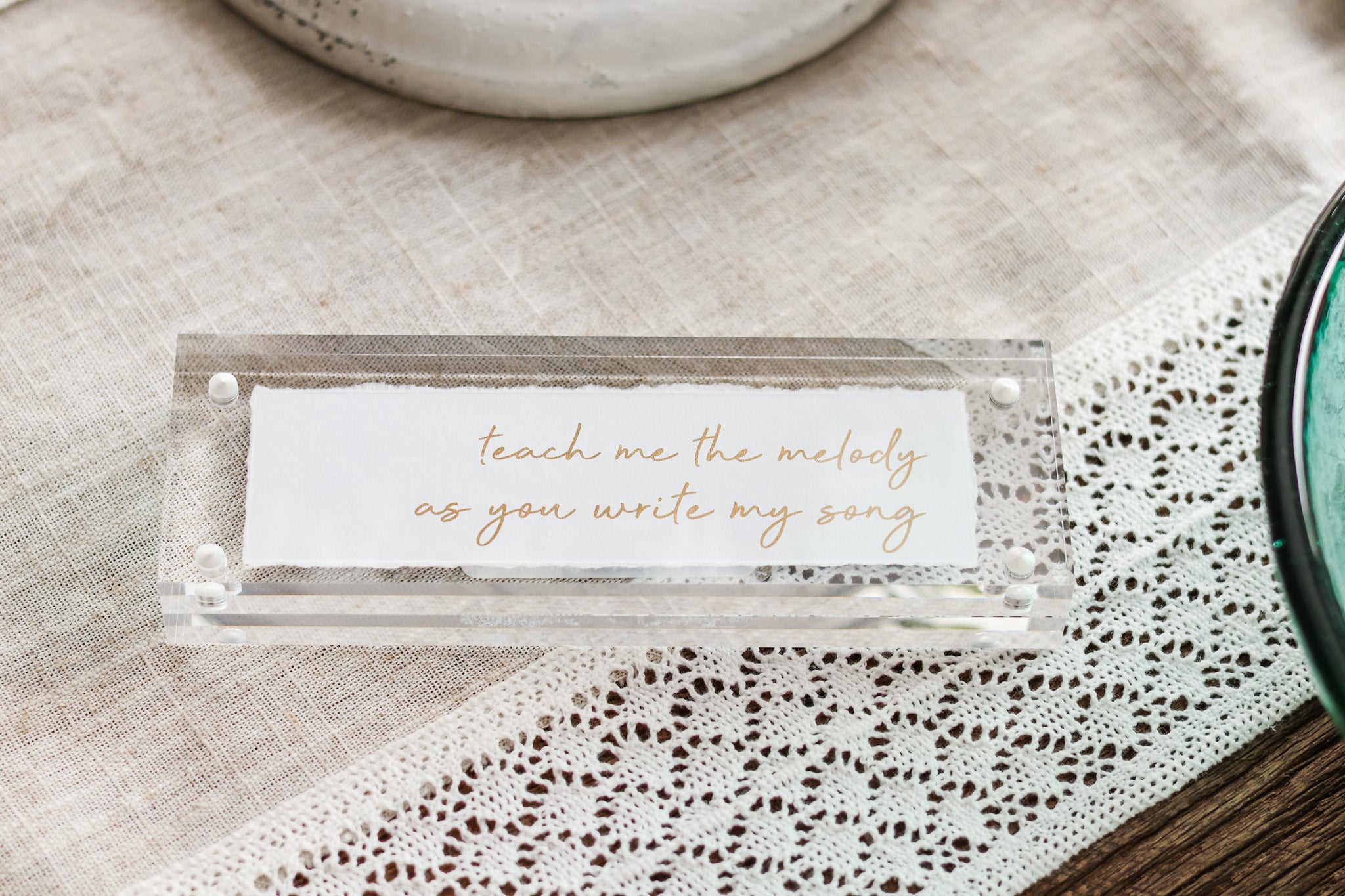 Teach Me The Melody Acrylic Frame - Michigan Southern Charm