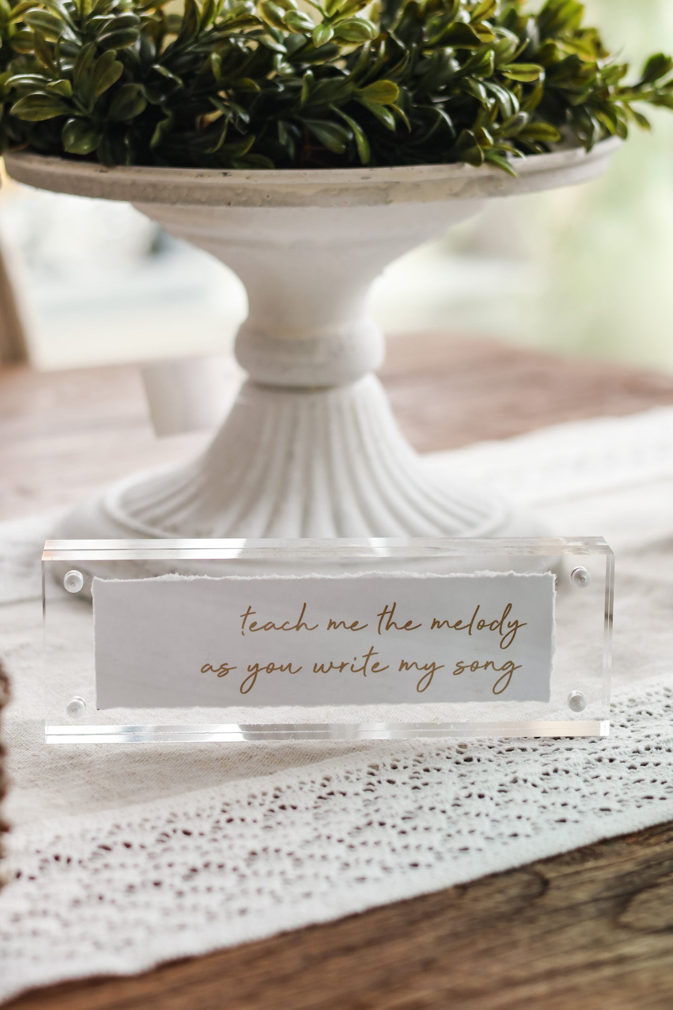 Teach Me The Melody Acrylic Frame - Michigan Southern Charm