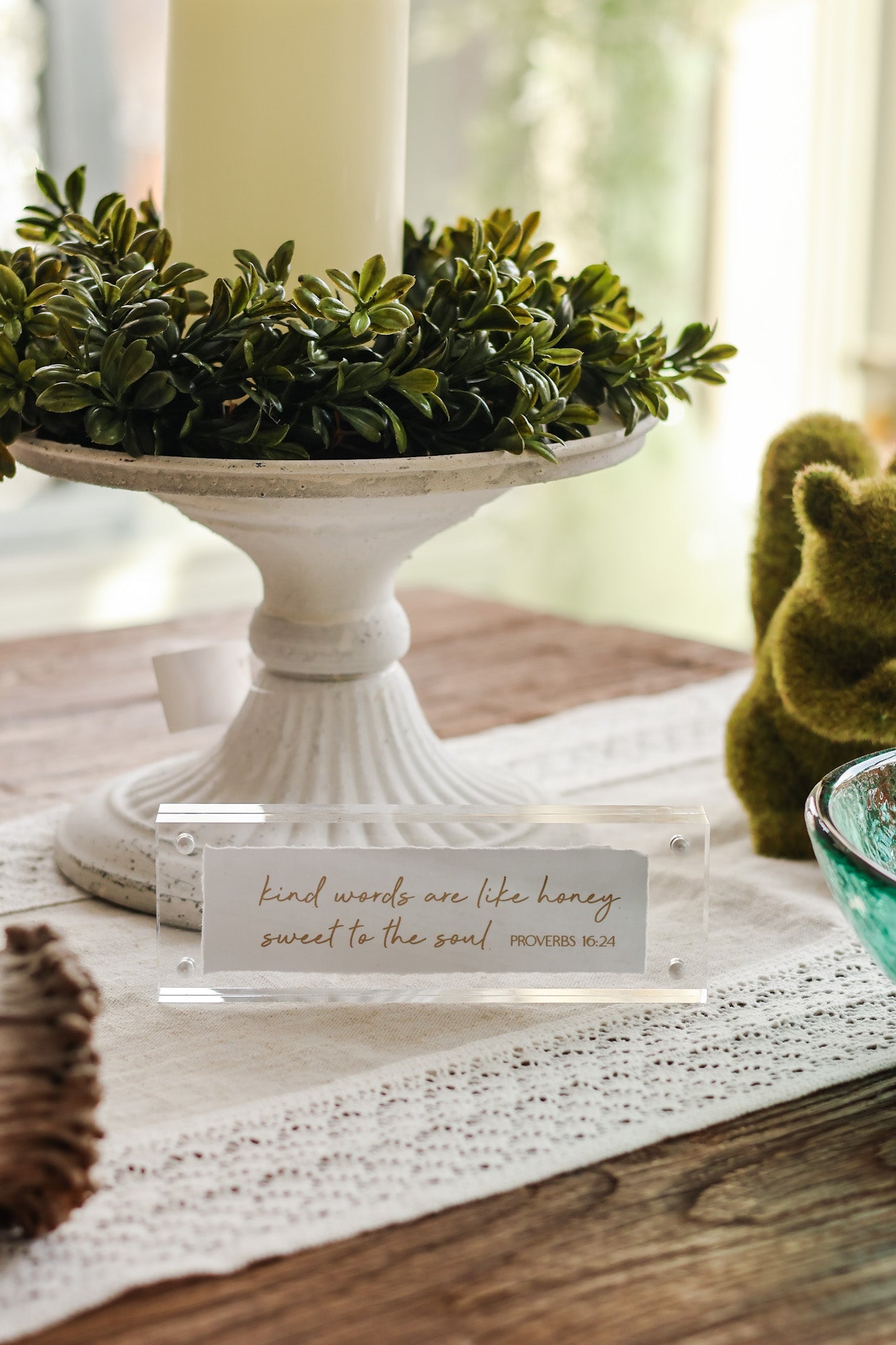 Kind Words Are Like Honey Acrylic Frame - Michigan Southern Charm