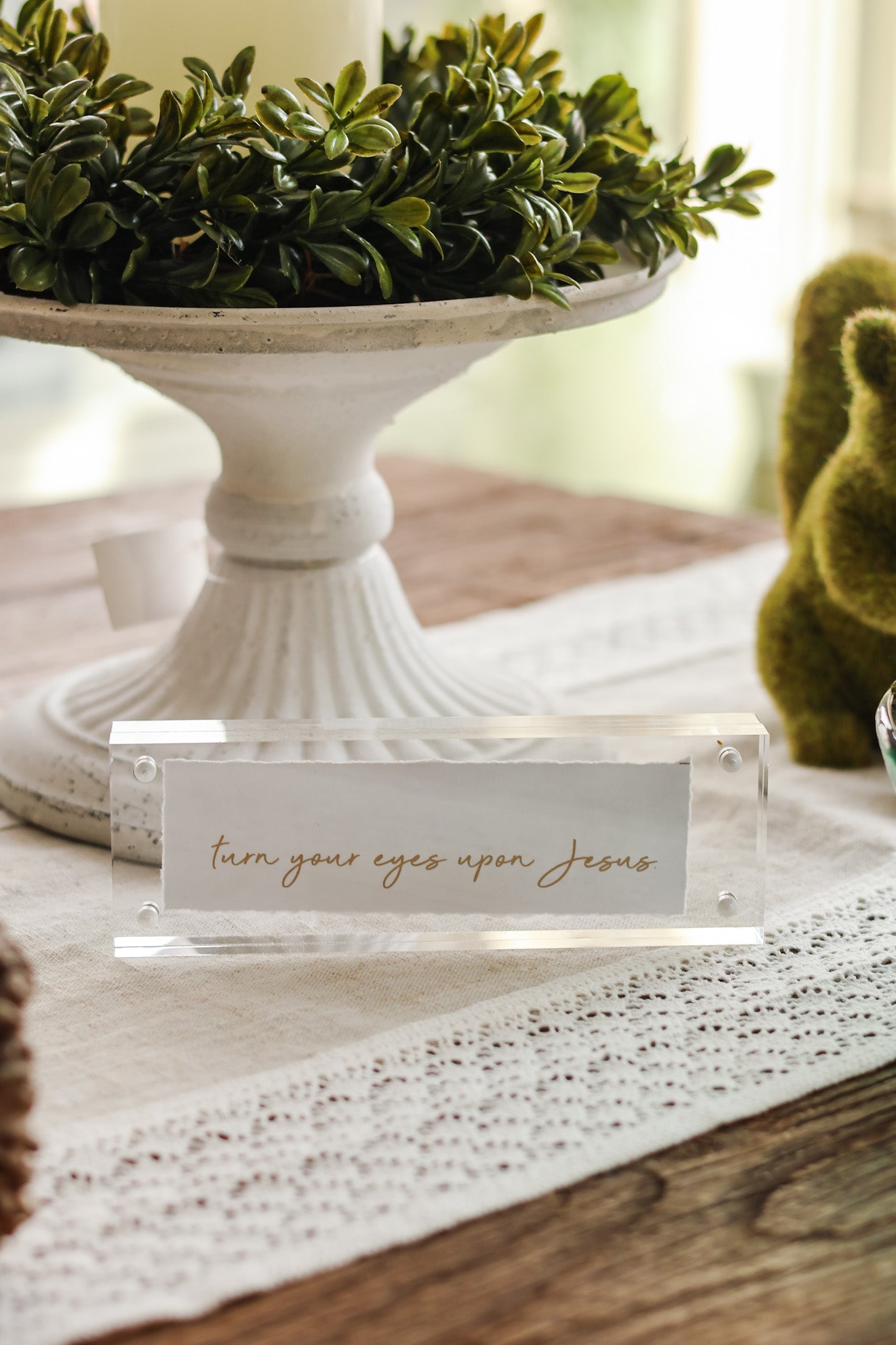 Turn Your Eyes Upon Jesus Acrylic Frame - Michigan Southern Charm