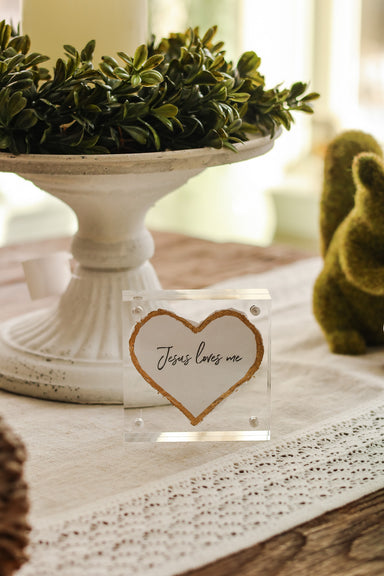 Jesus Loves Me Acrylic Frame - Michigan Southern Charm