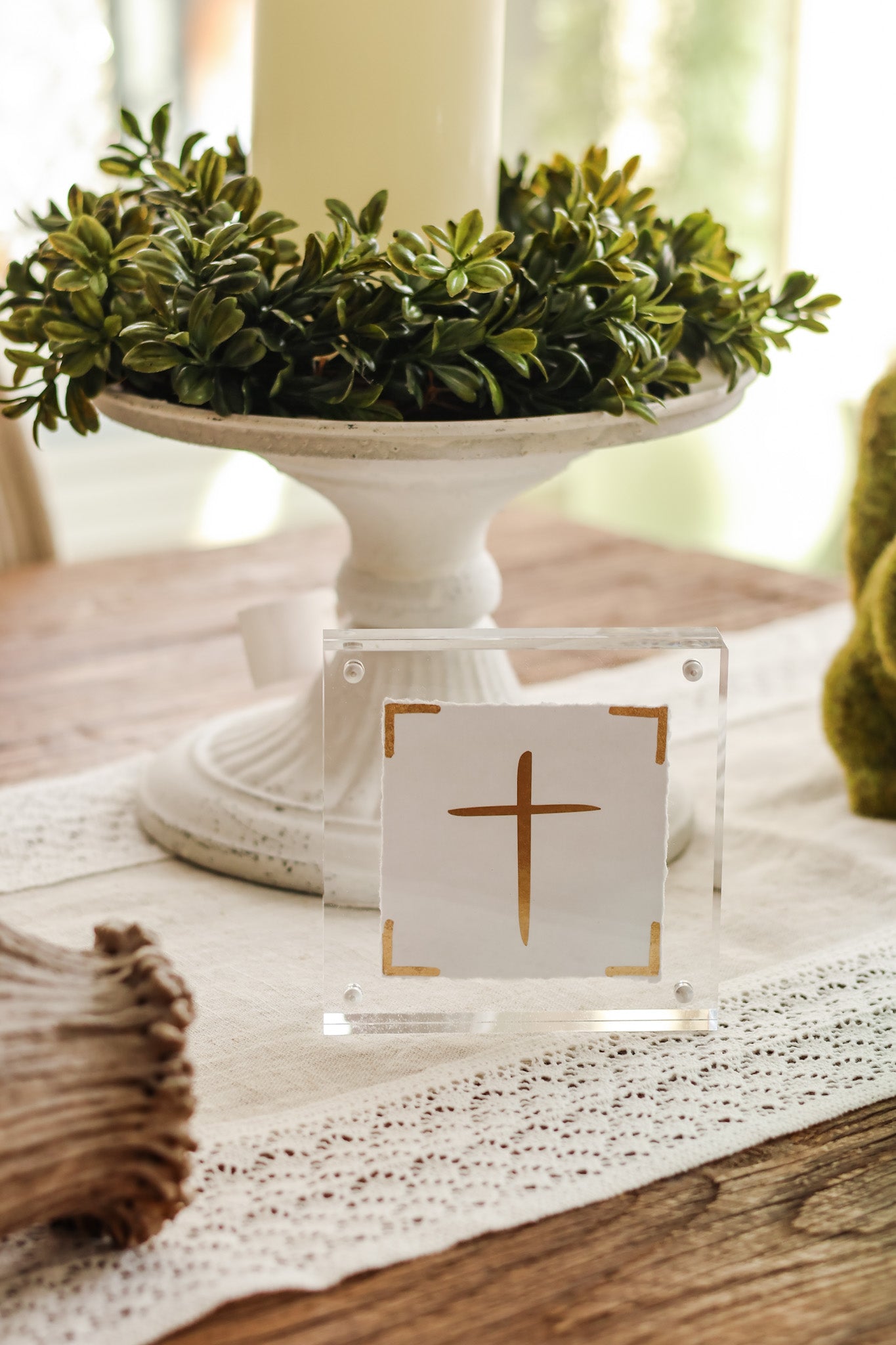 Cross Acrylic Frame - Michigan Southern Charm