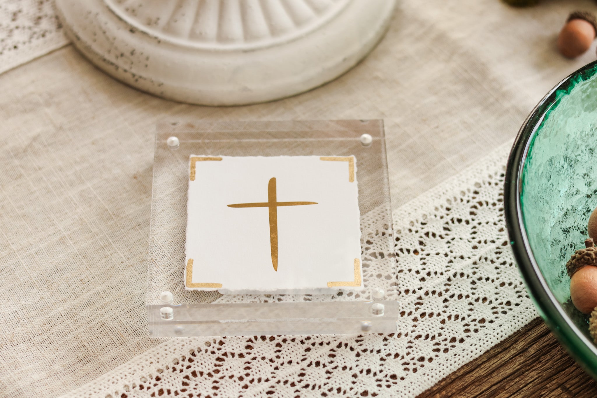 Cross Acrylic Frame - Michigan Southern Charm