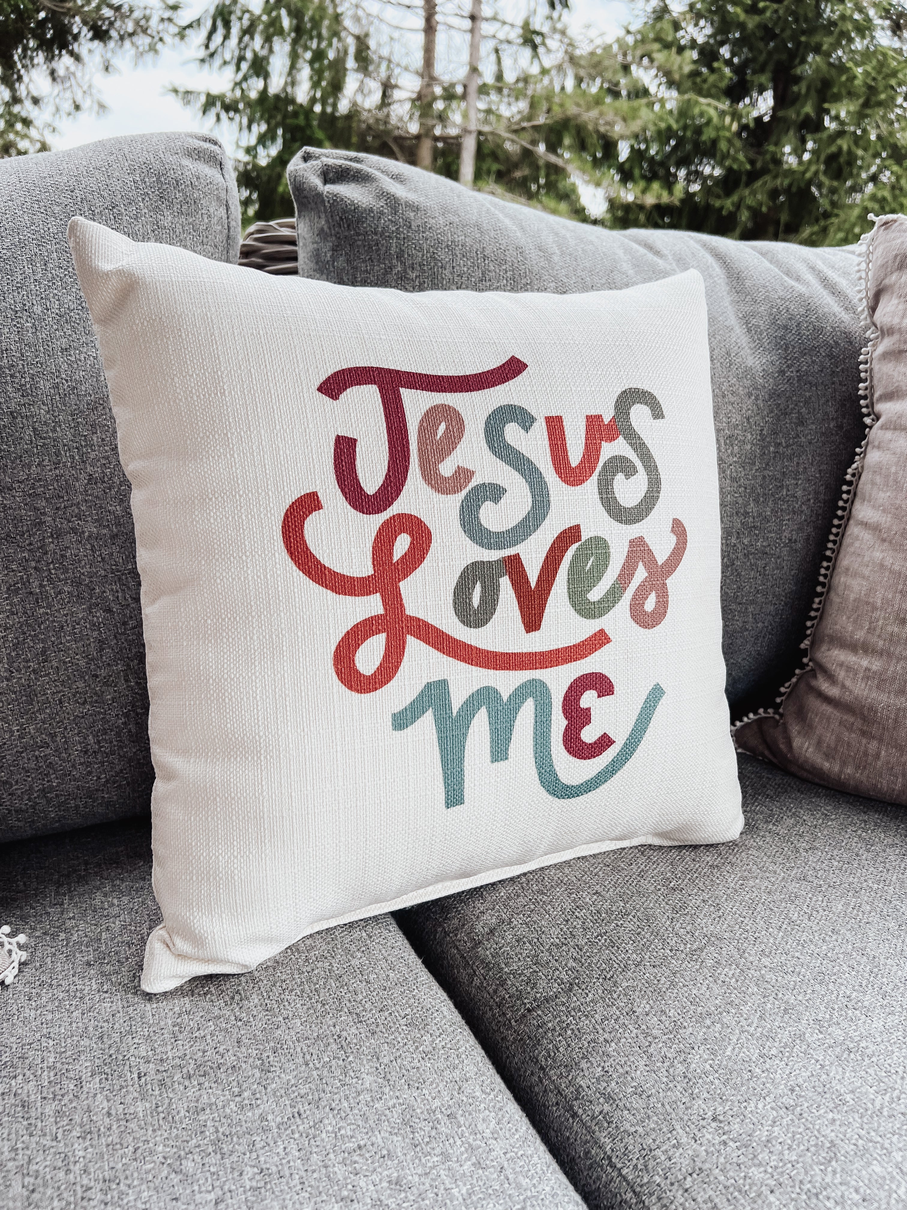 JESUS LOVES ME PILLOW