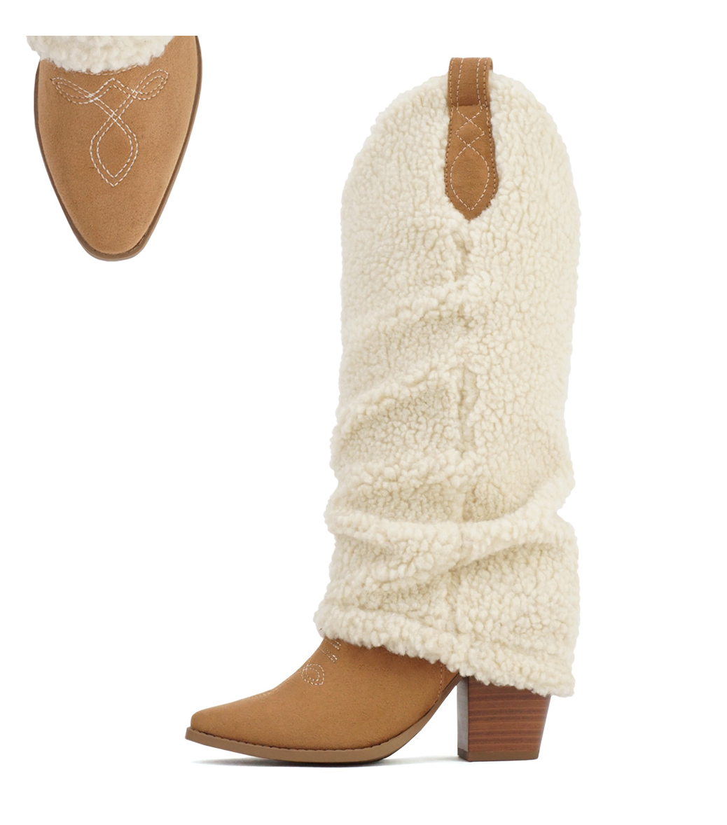 Faux Fur Foldover Boots