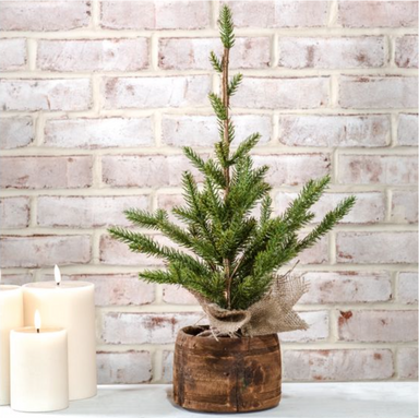 20" TREE WITH JUTE BASE - Michigan Southern Charm