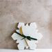 12" MARBLE SNOWFLAKE SERVE BOARD W/KNIFE - Michigan Southern Charm