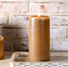 8" H. WIDE CARAMEL LED PILLAR CANDLE - Michigan Southern Charm