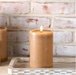 6" H. WIDE CARAMEL LED PILLAR CANDLE - Michigan Southern Charm