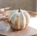 5"H BEIGE HEIRLOOM PUMPKIN - Michigan Southern Charm