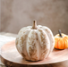 7"H BEIGE HEIRLOOM PUMPKIN - Michigan Southern Charm