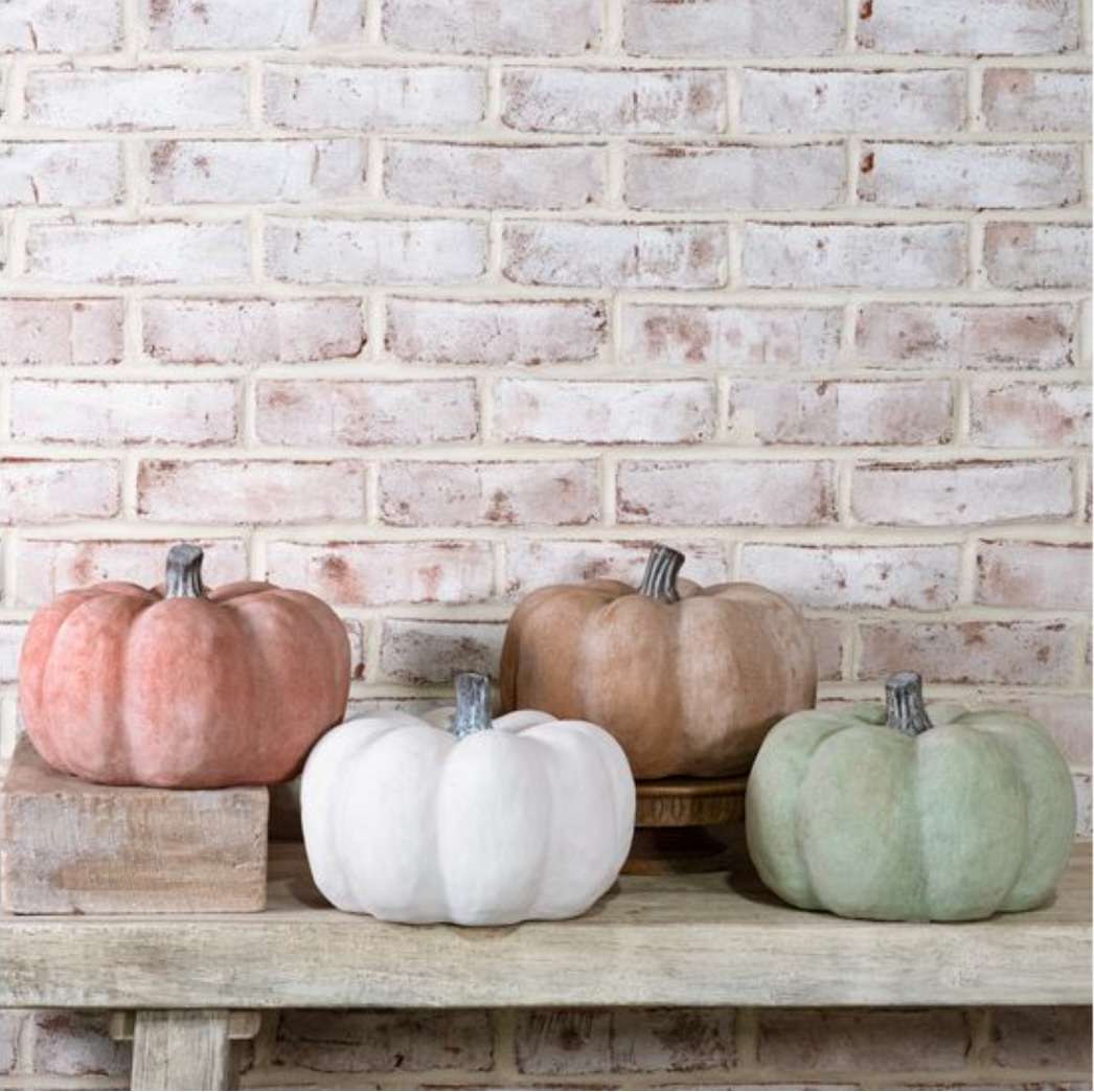 6.5" FALL CERAMIC PUMPKINS - Michigan Southern Charm