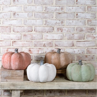 6.5" FALL CERAMIC PUMPKINS - Michigan Southern Charm