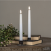 SET/ 2 - 9.5" 3D FLAME DROP WHITE TAPER CANDLE - Michigan Southern Charm