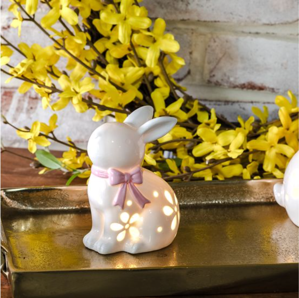 BOW BUNNY LED LIGHT UP 3.5 - Michigan Southern Charm