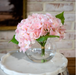PINK HYDRANGEA IN GLASS VASE - Michigan Southern Charm