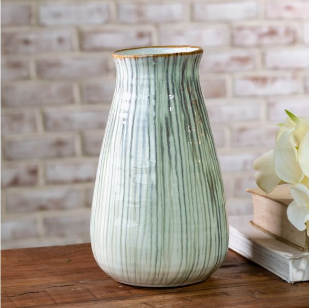 PRINTEMP CERAMIC VASE 10.6" - Michigan Southern Charm