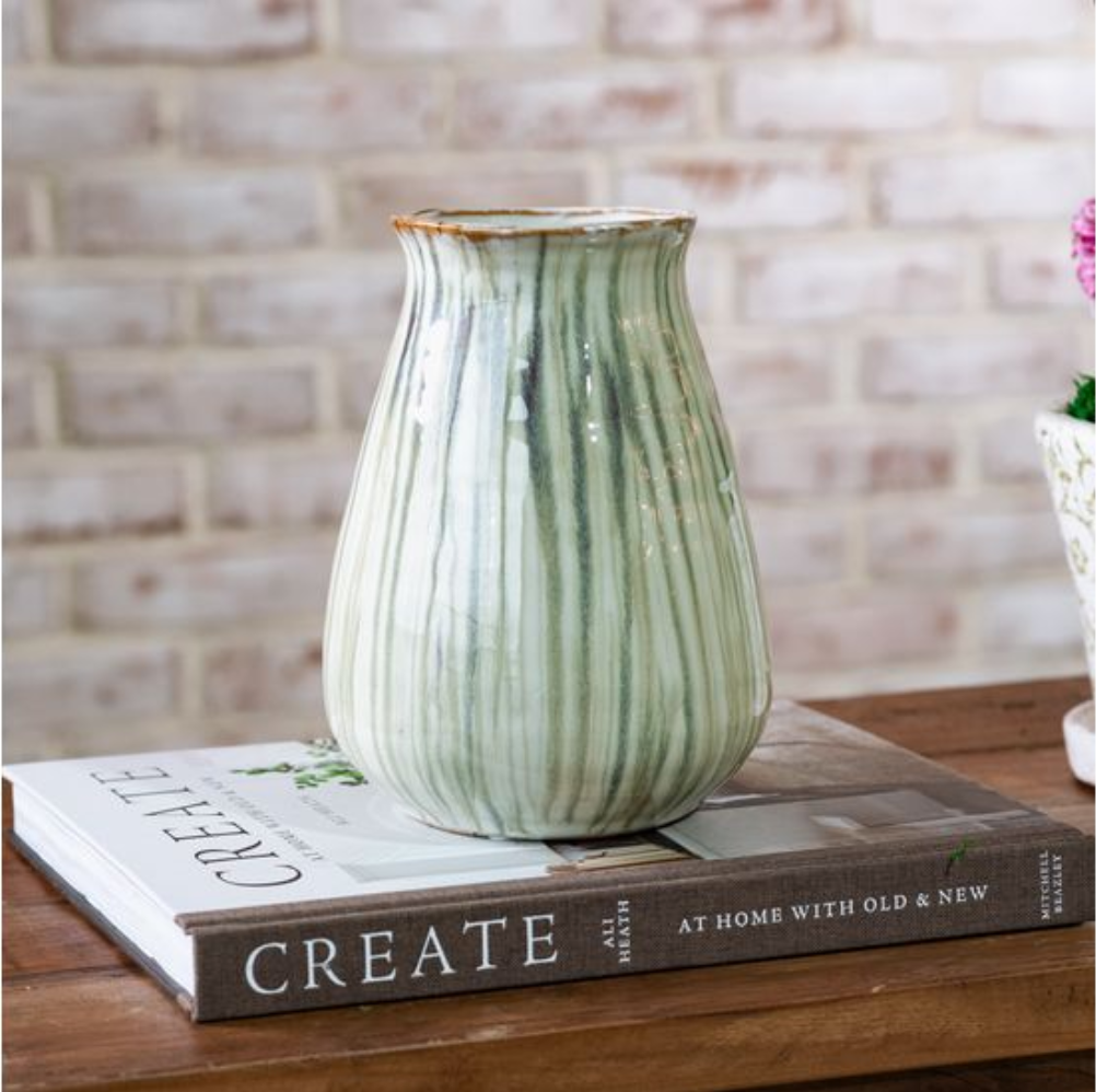 PRINTEMP CERAMIC VASE 7" - Michigan Southern Charm