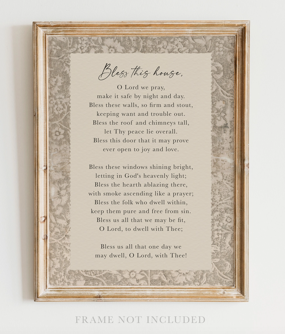 House Blessing Christian Art Print - Michigan Southern Charm