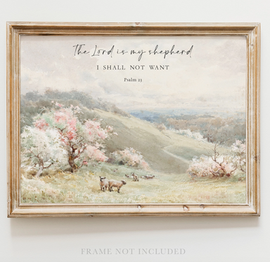 Lord Is My Shepherd Christian Art Print - Michigan Southern Charm