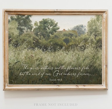Grass Withers Landscape Wall Art Print - Michigan Southern Charm